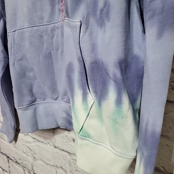Wild Fox Small Purple Tie Dye Hoodie Sweatshirt Pullover Drawstring NWT $126 - Picture 4 of 6